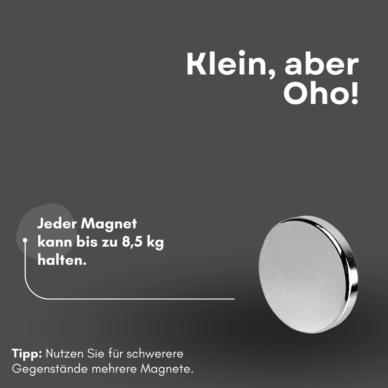 Neodym Magnet Ø 30mm x 5mm - Starker Scheibenmagnet - N38 Supermagnet - Hohe Haftkraft bis 11kg