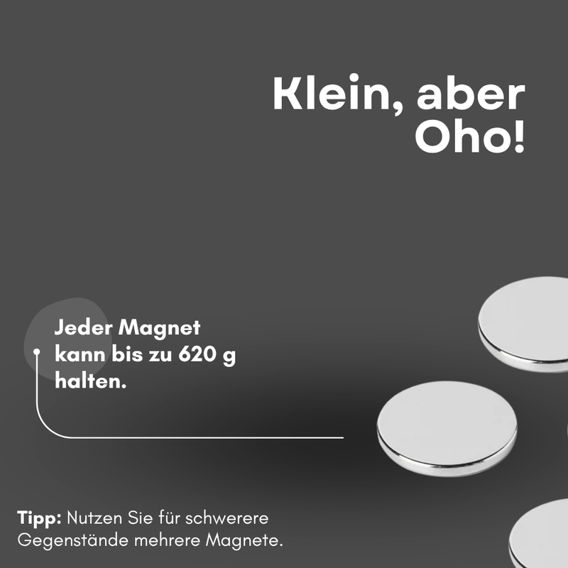 3M selbstklebend Scheibenmagnet Ø 10mm x 1mm Haftkraft 620 g