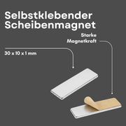 3M Klebemagnet 30 x 10 x 1 mm N42, Abmessungen und Maße