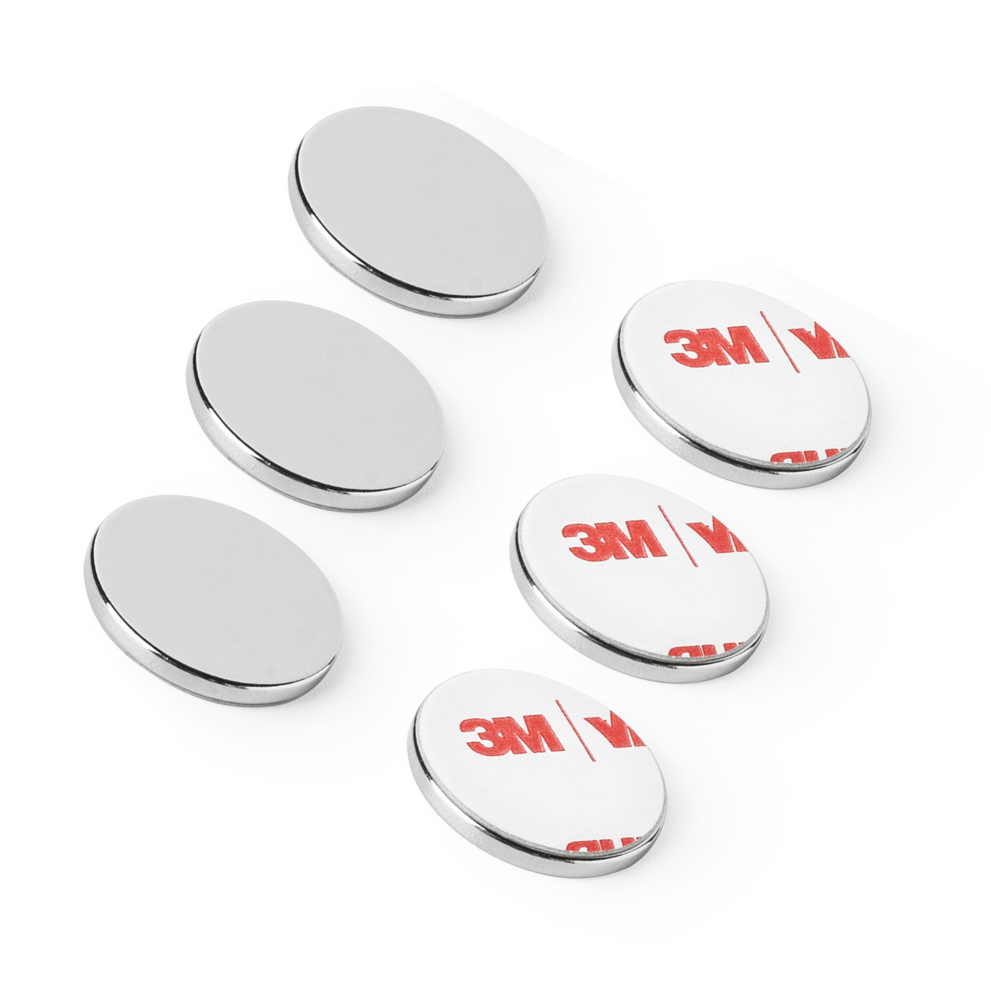 Runder Neodym Magnet mit 3M Selbstklebung – 1,5mm dick, 1 kg Haftkraft