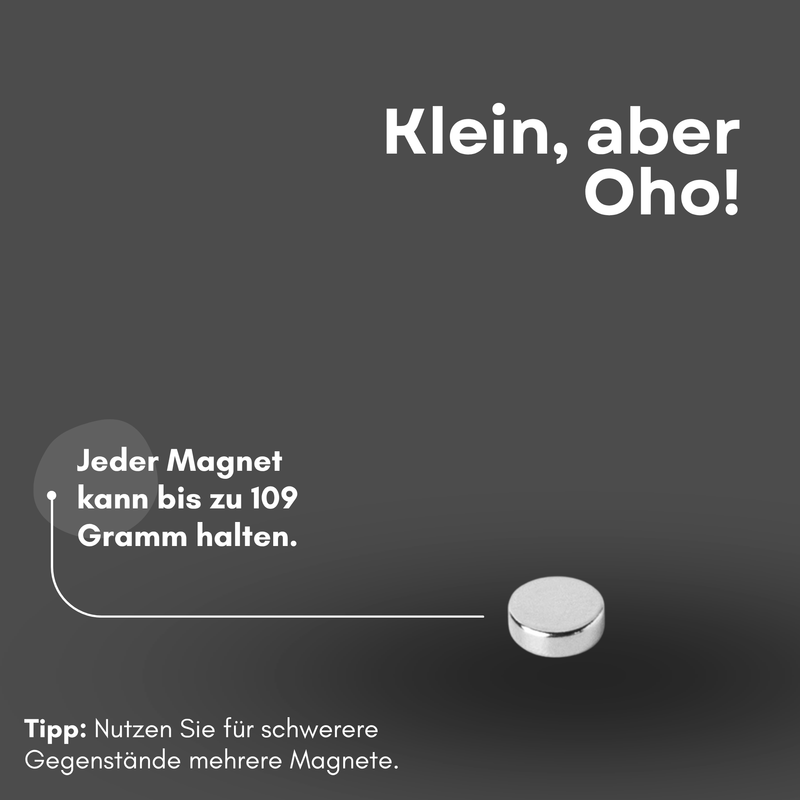Neodym Magnet Ø 3mm x 1mm - Starker Scheibenmagnet - N42 Supermagnet - Hohe Haftkraft bis 109g