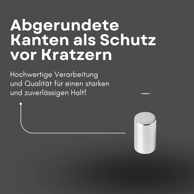 Neodym Magnet Ø 3mm x 6mm - Starker Scheibenmagnet - N42 Supermagnet - Hohe Haftkraft bis 345g