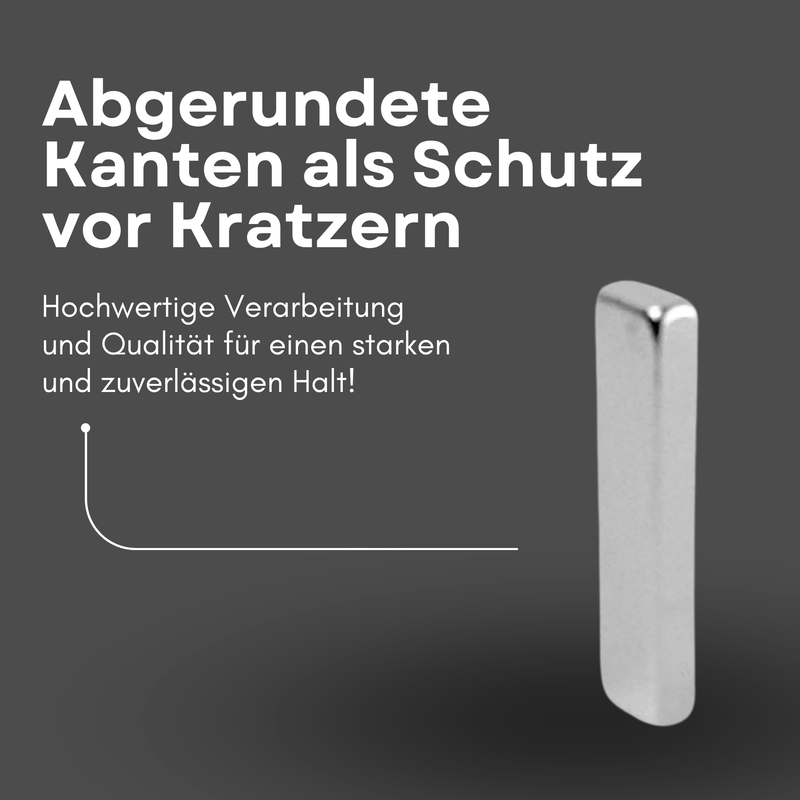 Neodym Magnet 40mm x 10mm x 5mm - N38 Supermagnet - Quadermagnete - Hohe Haftkraft bis 8kg