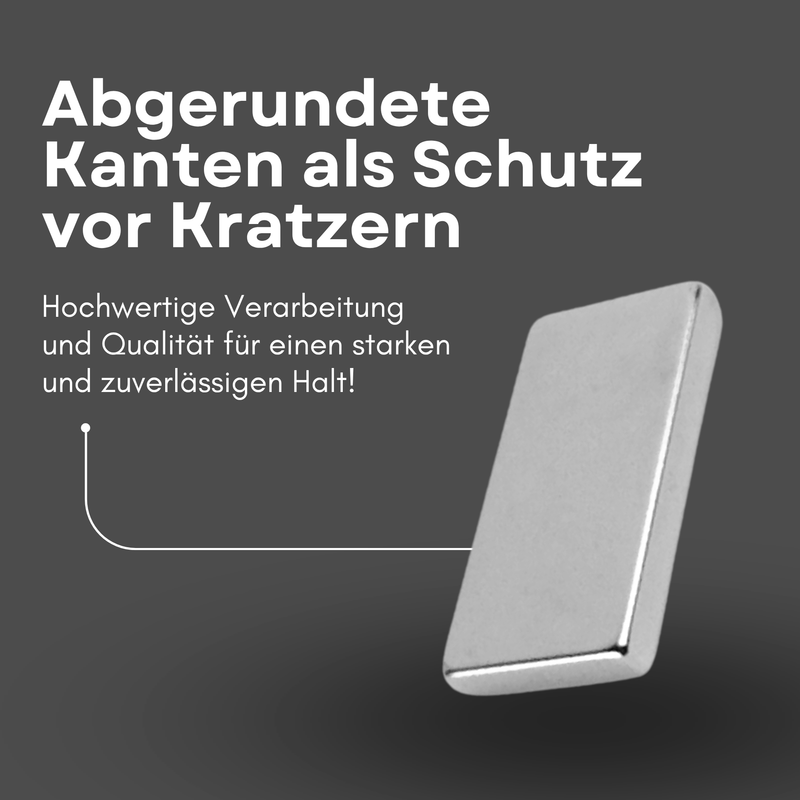 Neodym Magnet 40mm x 20mm x 5mm - N38 Supermagnet - Quadermagnete - Hohe Haftkraft bis 11kg