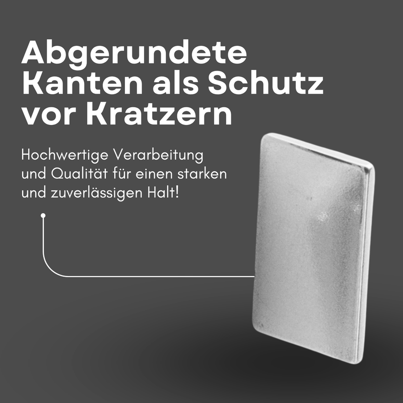 Neodym Magnet 42mm x 12mm x 3mm - N38 Supermagnet - Quadermagnete - Hohe Haftkraft bis 9kg