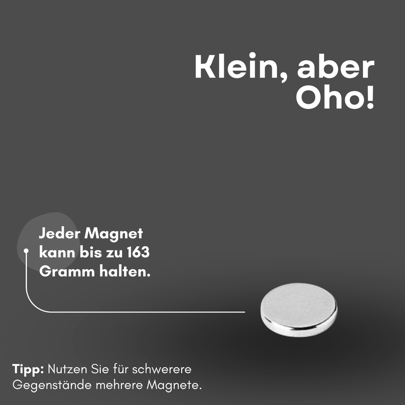 Neodym Magnet Ø 4mm x 1mm - Starker Scheibenmagnet - N42 Supermagnet - Hohe Haftkraft bis 163g