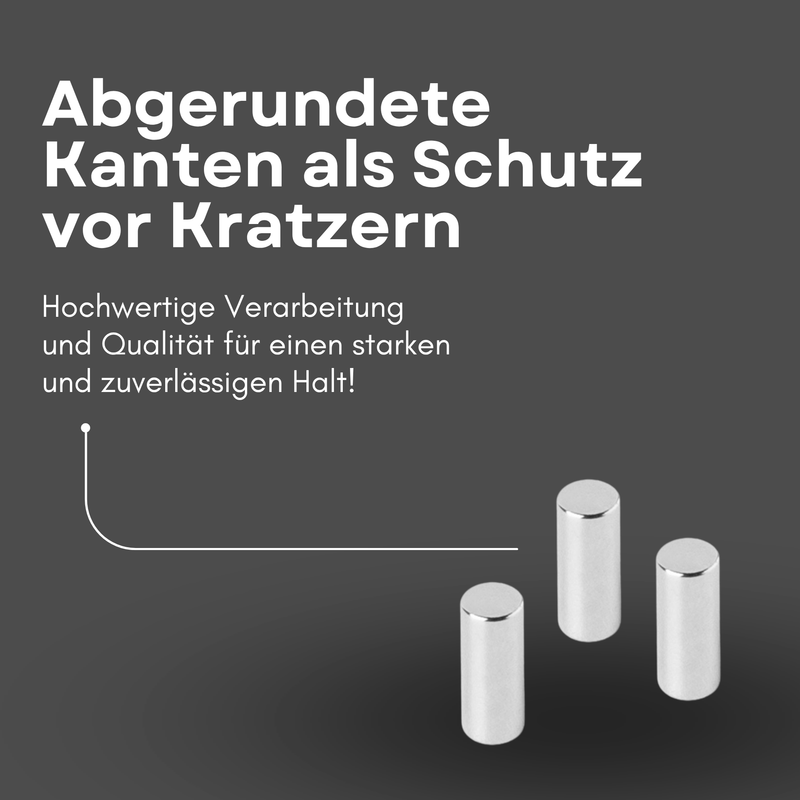 Neodym Magnet Ø 4mm x 10mm - Starker Scheibenmagnet - N42 Supermagnet - Hohe Haftkraft bis 662g
