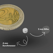 Axial magnetisierter Mini-Neodym Magnet 4x2 mm N42 – präzise Leistung