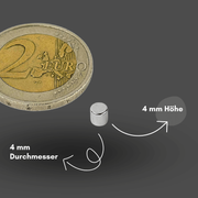Axial magnetisierter Scheibenmagnet 4x4 mm N38 – langlebige Leistung