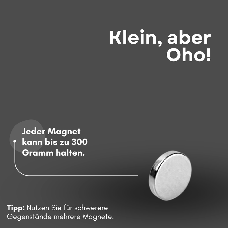 Neodym Magnet Ø 5mm x 1mm - Starker Scheibenmagnet - N42 Supermagnet - Hohe Haftkraft bis 300g
