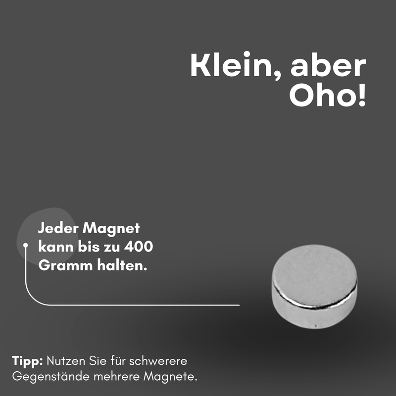 Neodym Magnet Ø 5mm x 2mm - Starker Scheibenmagnet - N38 Supermagnet - Hohe Haftkraft bis 400g
