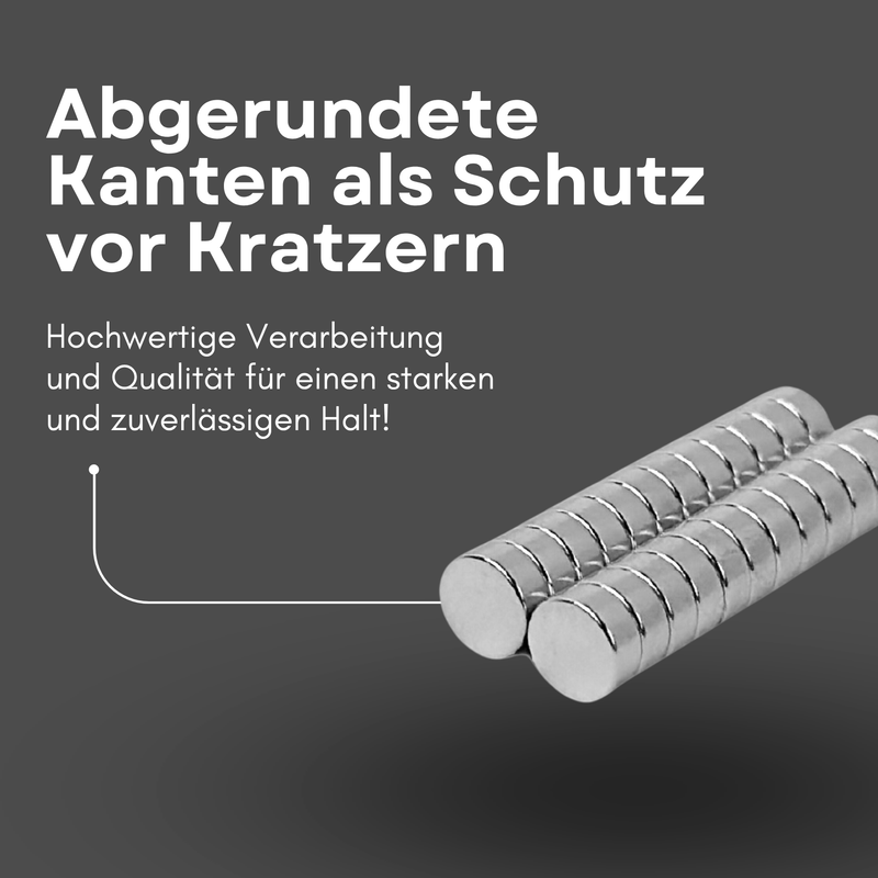 Neodym Magnet Ø 5mm x 2mm - Starker Scheibenmagnet - N38 Supermagnet - Hohe Haftkraft bis 400g