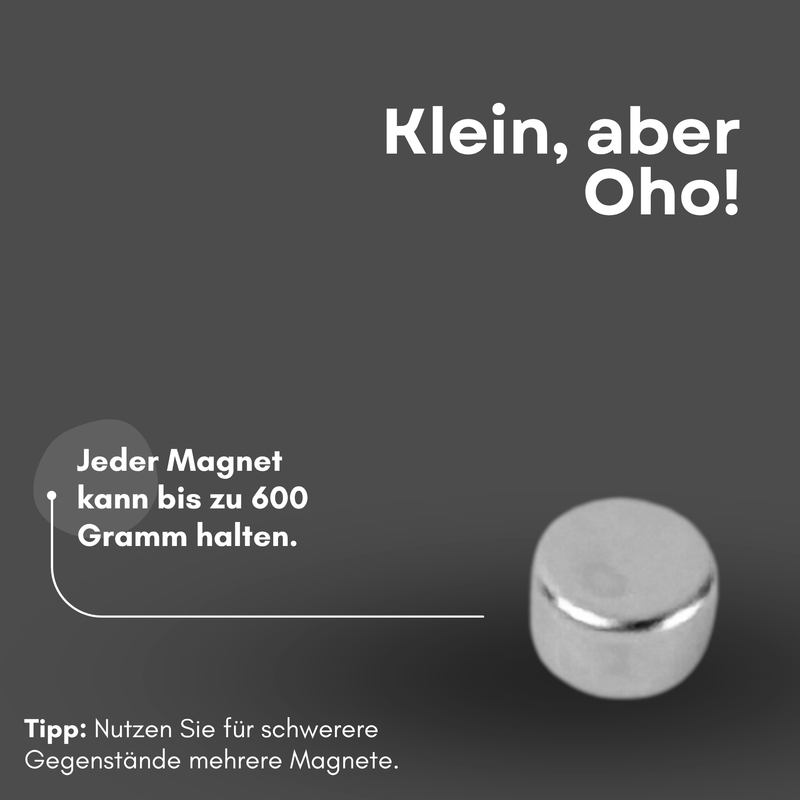 Neodym Magnet Ø 5mm x 3mm - Starker Scheibenmagnet - N38 Supermagnet - Hohe Haftkraft bis 600g