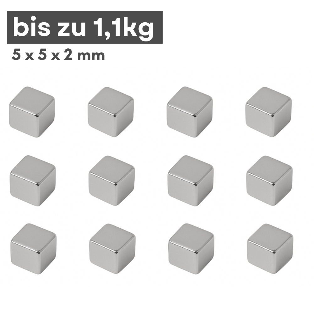 Neodym Würfel Magnete 5x2x1 Mm 240G Quader