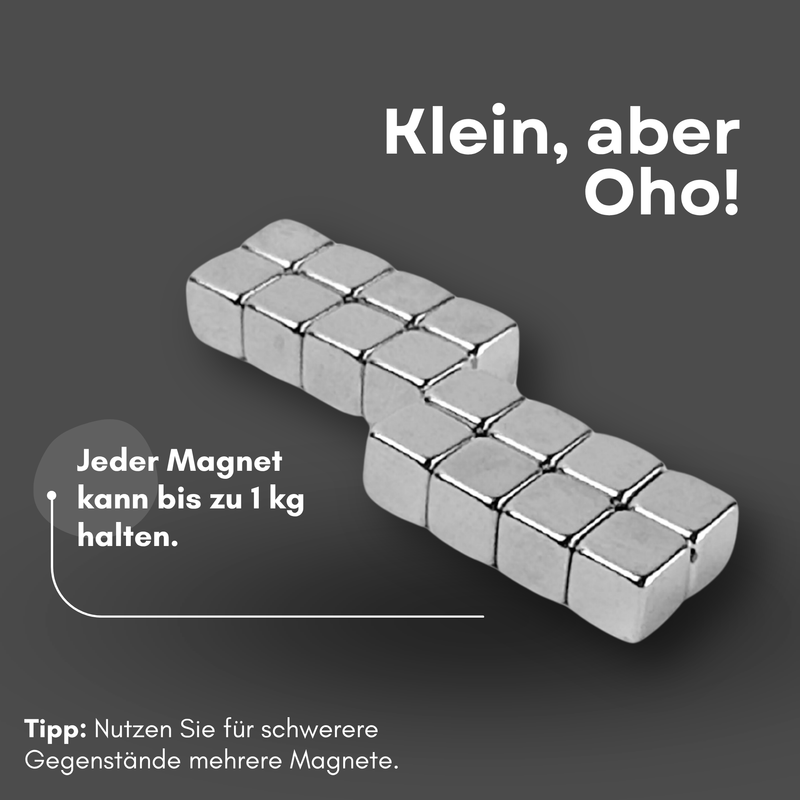 Neodym Magnet 5mm x 5mm x 5mm Supermagnete hohe Haftkraft Würfelmagnete