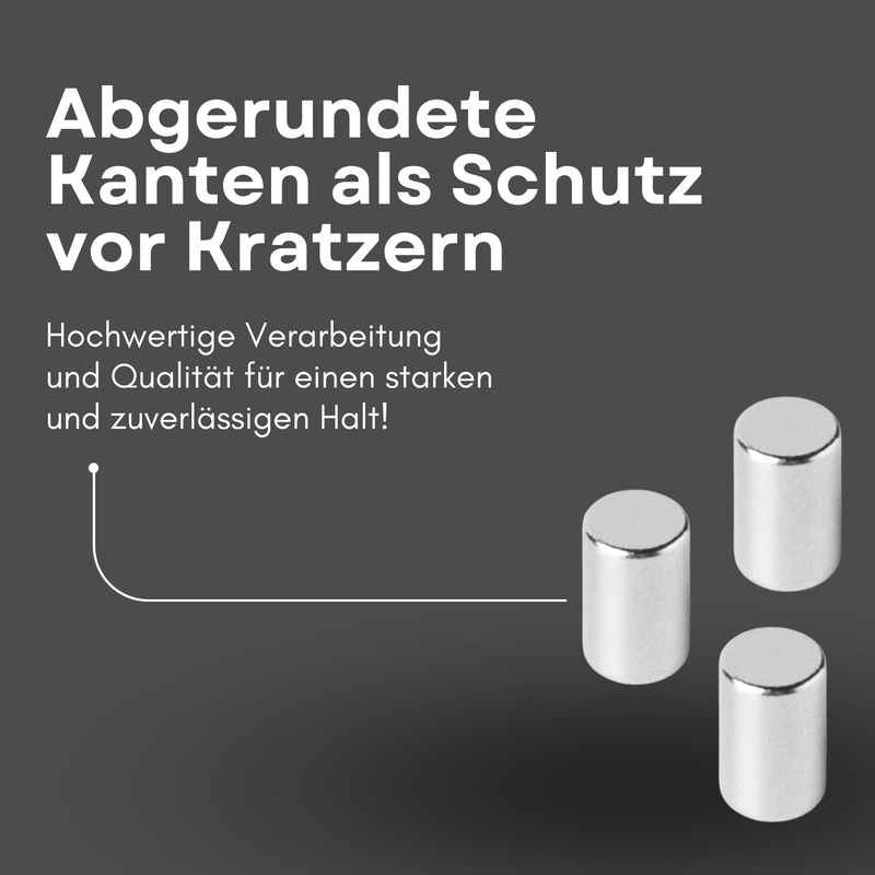 Neodym Magnet Ø 5mm x 8mm - Starker Scheibenmagnet - N42 Supermagnet - Hohe Haftkraft bis 1kg