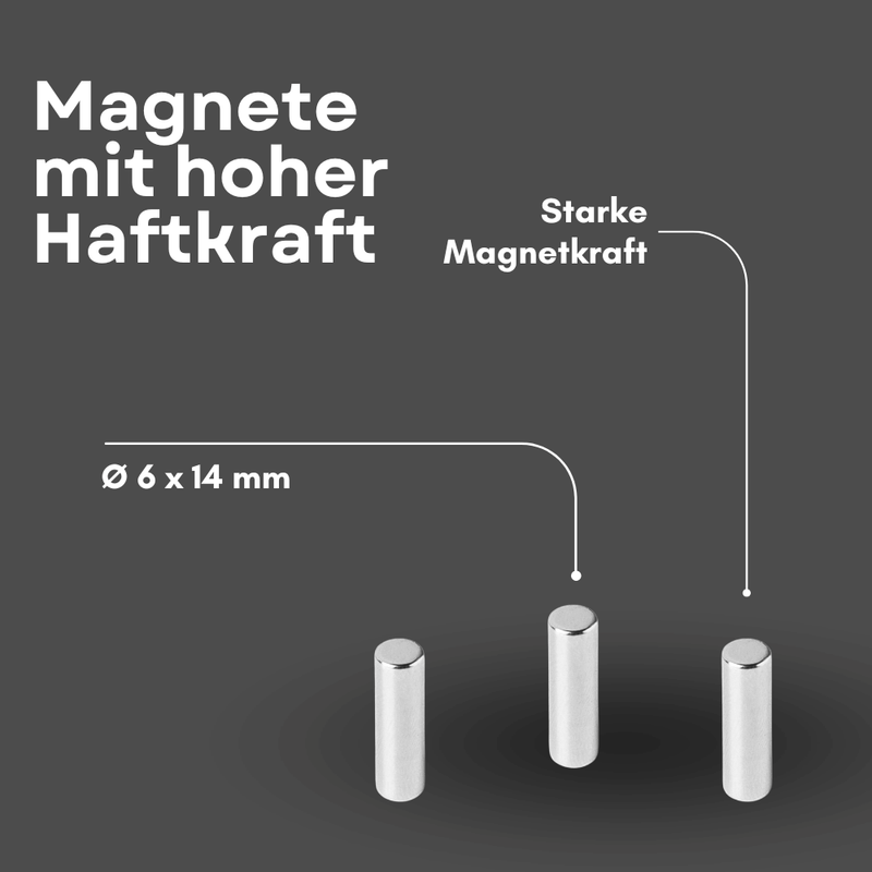 NdFeB Scheibenmagnet 6 mm x 14 mm Supermagnet stark