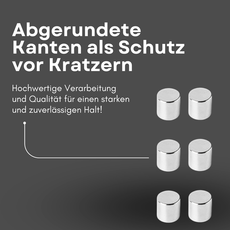 Neodym Magnet Ø 6mm x 6mm - Starker Scheibenmagnet - N42 Supermagnet - Hohe Haftkraft bis 1,3kg