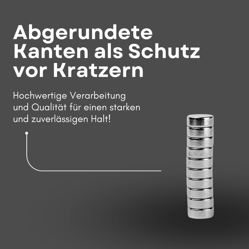 Neodym Magnet Ø 8mm x 3mm - Starker Scheibenmagnet - N38 Supermagnet - Hohe Haftkraft bis 1,3kg