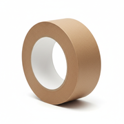 Papier-Packband in Naturbraun auf weißem Hintergrund