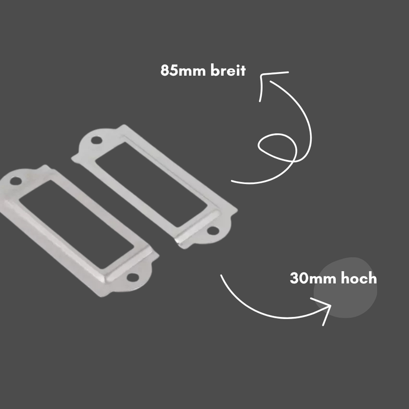 Metal label holder for furniture, drawers &amp; cabinets – card holder