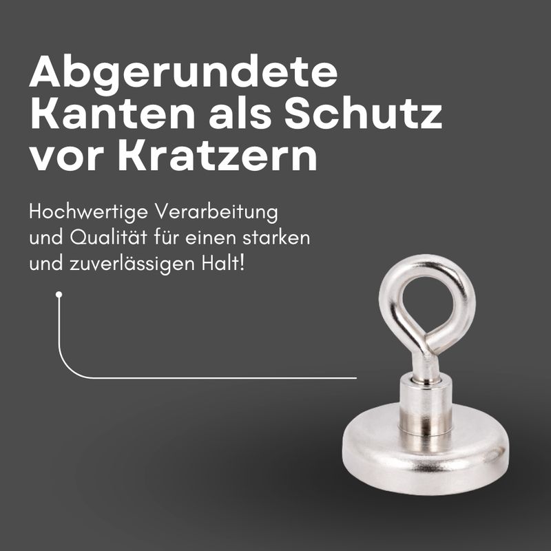 Angelmagnet mit Öse D16 mm, Neodym, maximale Zugkraft 7 kg