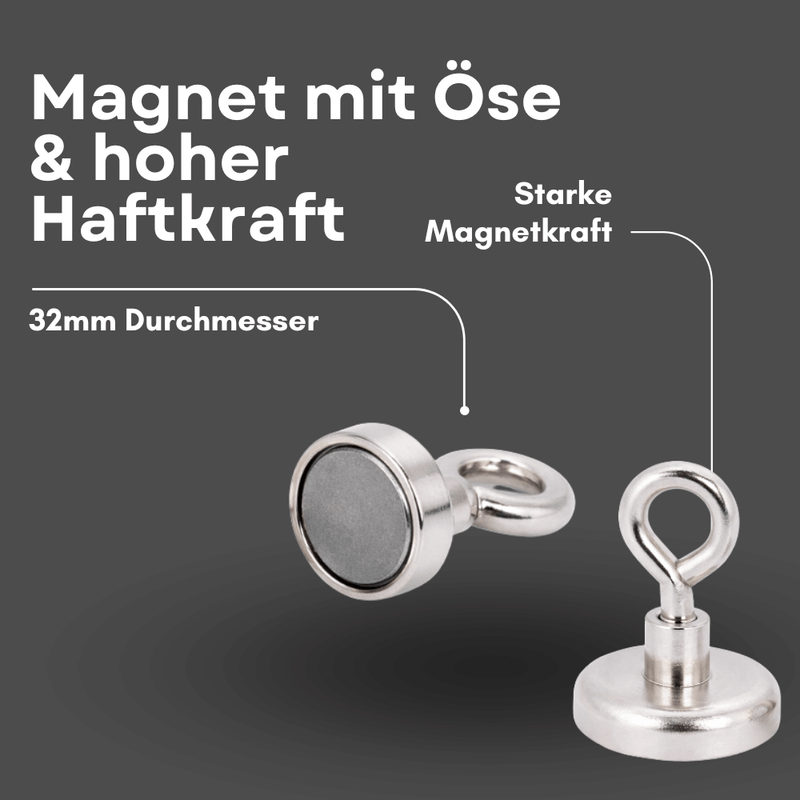 Neodym Eyelet 32 mm Magnet für DIY, Industrie und Werkstattanwendungen