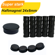 Set aus schwarzen Haftmagneten 24x8mm – Stilvoll und funktional