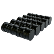 Detailansicht: Rundmagnet 24x8mm schwarz auf Metalloberfläche