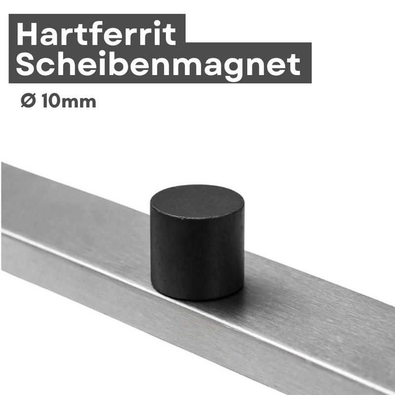 Ferrit Scheibenmagnet 10x10mm Y35 Hartferrit axial magnetisiert starke Magnete