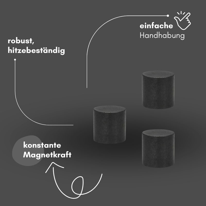 Ferrit Scheibenmagnet 10x10mm Y35 Hartferrit axial magnetisiert starke Magnete