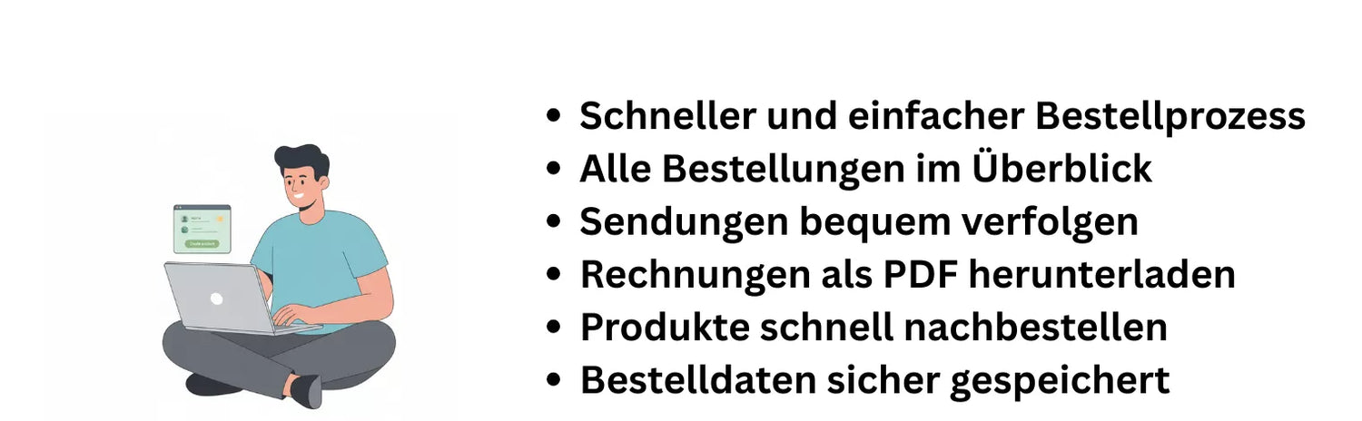 Konto in unserem Shop erstellen, um exklusive Vorteile, Angebote und personalisierte Services für Kunden zu erhalten