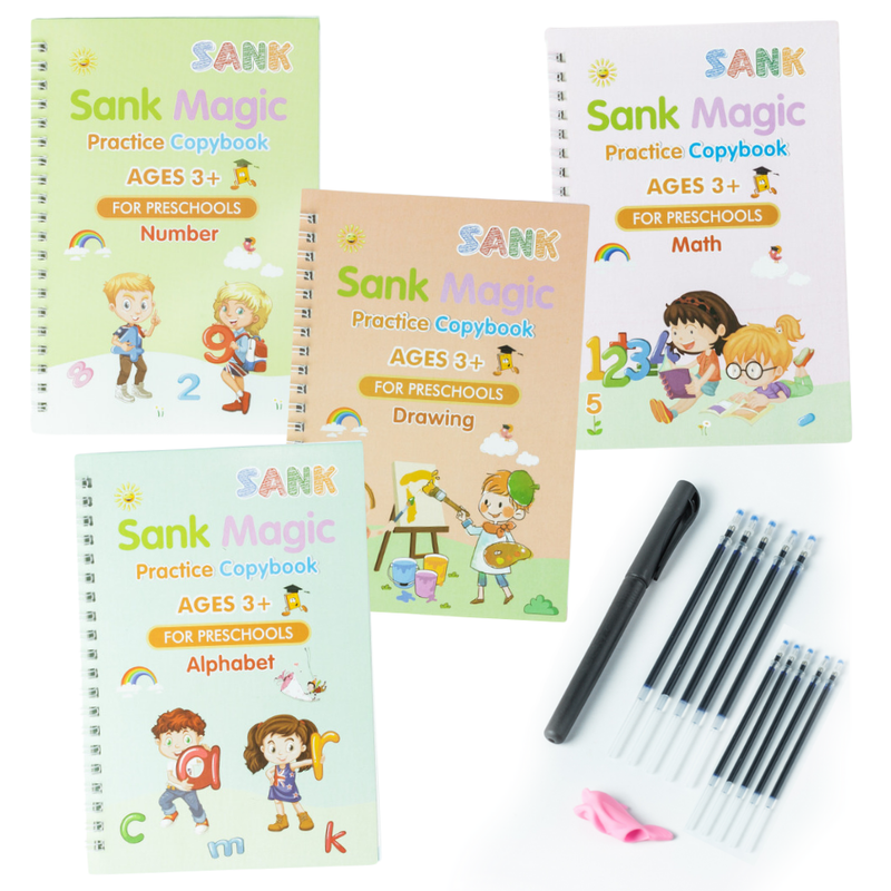 Magic Workbook A5 – Reusable Learning &amp; Coloring Book for Children Ages 3 and Up