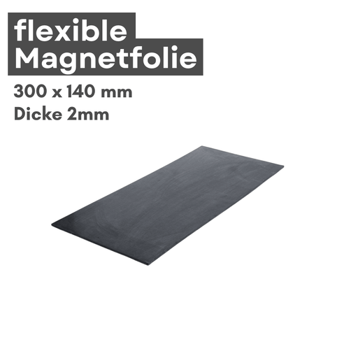 Magnetfolie 2 mm 300x140 mm rohbraun flexible Gummimagnetplatte