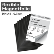 Anisotrope Magnetfolie DIN A4 210x297 mm 0,7 mm starke flexible Magnetfolie