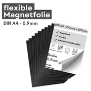 Anisotrope Magnetfolie DIN A4 210x297 mm 0,9 mm starke flexible Magnetfolie