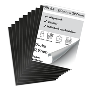 Anisotrope Magnetfolie DIN A4 210x297 mm 0,9 mm starke flexible Magnetfolie