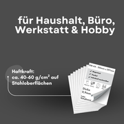 Anisotrope Magnetfolie DIN A4 0,9 mm weiß Oberfläche für Beschriftung Werbung