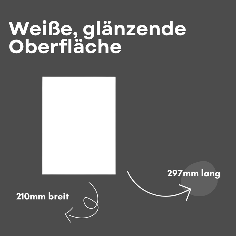 Magnetfolie stark DIN A4 210x297 mm 0,9 mm weiß für Modellbau und Organisation