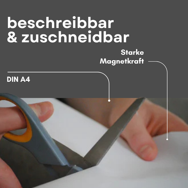 Magnetfolie schwarz DIN A4 0,9 mm PVC beschichtet zuschneidbar flexibel