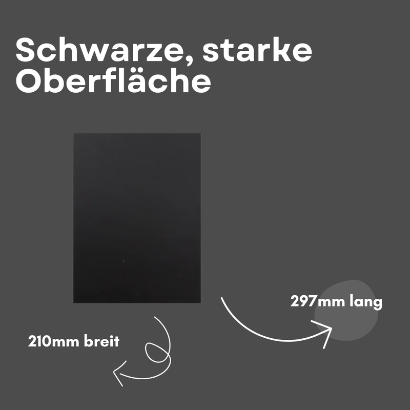 Kreidetafel Magnetfolie DIN A4 0,9 mm schwarz beschreibbar wiederverwendbar