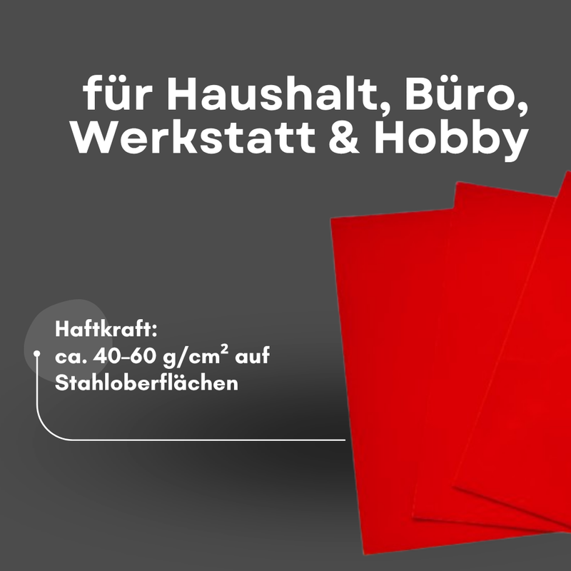 Kreidetafel Magnetfolie DIN A4 0,9 mm rot beschreibbar wiederverwendbar