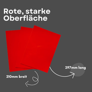 Flexible Magnetfolie rot DIN A4 210x297 mm 0,9 mm für Planung Organisation