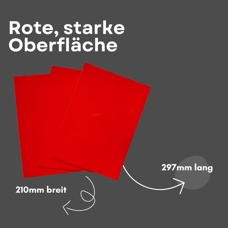 Flexible Magnetfolie rot DIN A4 210x297 mm 0,9 mm für Planung Organisation