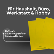 Kreidetafel Magnetfolie DIN A4 0,9 mm gelb beschreibbar wiederverwendbar