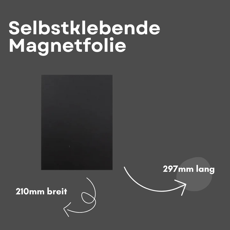 Magnetfolie stark DIN A4 210x297 mm 0,9 mm selbstklebend Modellbau Organisation