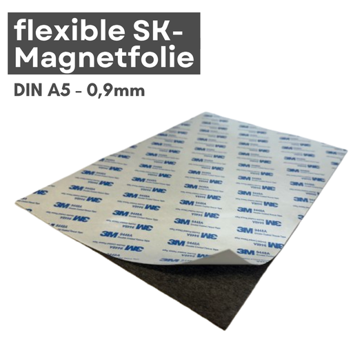 Anisotrope Magnetfolie DIN A5 148x210 mm 0,9 mm selbstklebend stark flexibel