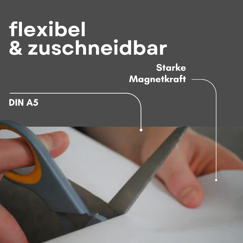 Starke Magnetfolie selbstklebend DIN A5 0,9 mm für Büro DIY und Werkstatt