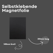 Magnetfolie stark DIN A5 148x210 mm 0,9 mm selbstklebend Modellbau Organisation