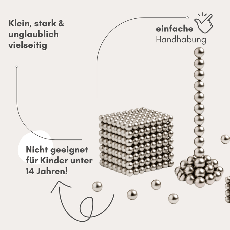 Neodym Kugelmagnet 8 mm NiCuNi beschichtet einzeln